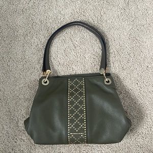Green leather Michael Kors shoulder bag